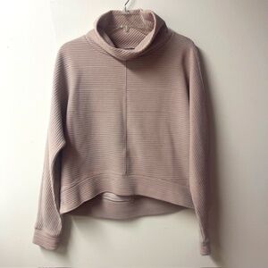 Zella brown taupe Carey Ridge Funnel Neck Pullover (women's small)